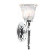 Dryden 1 Solid Brass Single Bathroom Wall Light in a Polished Chrome finish and Glass Shade IP44 - ELSTEAD BATH/DRYDEN1 PC