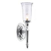 Dryden 2 Solid Brass Single Bathroom Wall Light in a Polished Chrome finish and Glass Shade IP44 - ELSTEAD BATH/DRYDEN2 PC