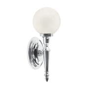 Dryden 4 Solid Brass Single Bathroom Wall Light in a Polished Chrome finish and Glass Shade IP44 - ELSTEAD BATH/DRYDEN4 PC