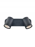 Dudley Double Spot Light/Reading Light in a Matt Black Finish, Switched