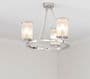 Easton 3 Light Fitting in Polished Chrome with Ribbed Bubble Glass - ENDON 76261