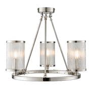 Easton 3 Light Fitting in Polished Chrome with Ribbed Bubble Glass - ENDON 76261
