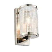 Easton Wall Light in Polished Chrome with Ribbed Bubble Glass - ENDON 76259