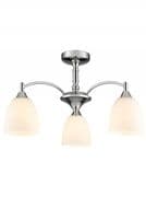 Eastwood 3 Light Fitting in Polished Chrome with Opal Glass Shades