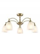Eastwood 5 Light Fitting in Bronze with Alabaster Effect Glass