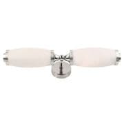 Eliot 2 Solid Brass Double Bathroom Mirror/Wall Light in a Polished Chrome finish and Glass Shade IP44 - ELSTEAD BATH/ELIOT2 PC