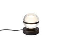 Elton LED Table Lamp in a Matt Black Finish with an Opal and Clear Glass Shade