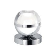 Elton LED Table Lamp in a Polished Chrome Finish with an Opal and Clear Glass Shade