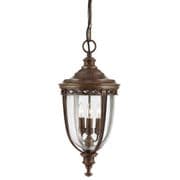 English Bridle Large Outdoor Chain Lantern in a Bronze Finish with Clear Seeded Glass IP23 - FEISS FE/EB8/L BRB
