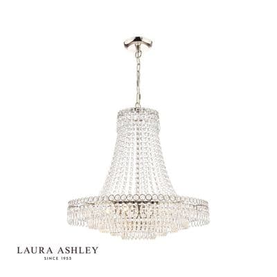 Enid 5 Light Grande Chandelier in Polished Chrome and Crystal Decoration - Laura Ashley LA3718230-Q