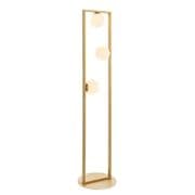 Enzo Rectangular 3 Light Floor Lamp in a Brushed Gold Finish with Opal Glass Shades - ENDON 92494