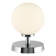 Esben Touch Lamp in Polished Chrome with an Opal Glass Shade - där ESB4150-02