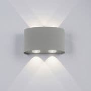 Essen II Indoor/Outdoor LED Wall Light in a Silver/Grey Finish IP54