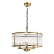 Evelyn 3 Light Pendant in Antique Bronze and Class Decoration - där EVE0363