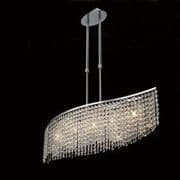 Faddiley 5 Light Pendant in Polished Chrome and Crystal