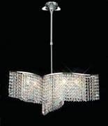 Faddiley 6 Light Pendant in Polished Chrome and Crystal