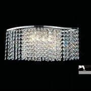 Faddiley Wall Light in Polished Chrome and Crystal, Switched