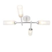 Falaise 4 Light Bathroom Fitting in Polished Chrome with Clear/Frosted Glass, IP44 Rated (1)