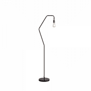 Farndon Floor Lamp in a Matt Black Finish with Pewter Detail