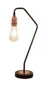 Farndon Table Lamp in a Matt Black Finish with Copper Detail