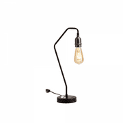 Farndon Table Lamp in a Matt Black Finish with Pewter Detail