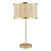 Fenella Table Lamp in a Gold Leaf Finish with a Natural Seagrass Shade - där FEN4235