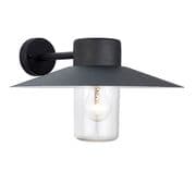Fenwick Outdoor Wall Light in Textured Black with a Clear Glass Shades IP44 - ENDON 60798