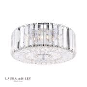 Fernhurst 3 Light Flush in Polished Chrome and Crystal - LAURA ASHLEY LA3756211-Q