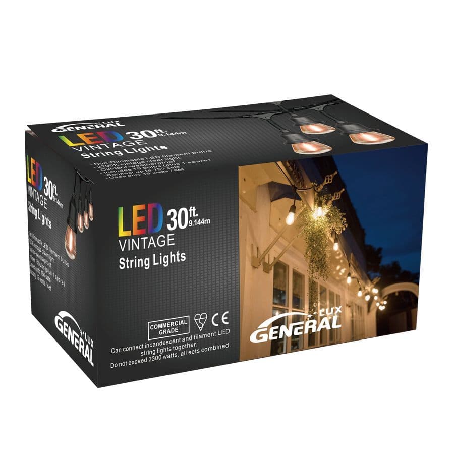 Festoon lighting kit commercial grade 30ft 9 144 metres