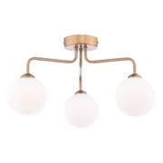 Feya 3 Light Fitting in a Soft Bronze Finish with Opal Glass Shades - där FEY0363-02