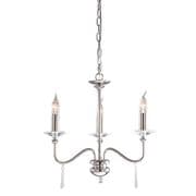 Finsbury Park 3 Light in Polished Nickel and Cut Glass - ELSTEAD FP3 PN