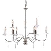 Finsbury Park 9 Light in Polished Nickel and Cut Glass - ELSTEAD FP9 PN