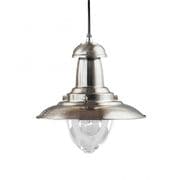 Fisherman Large Pendant in Satin Silver with Clear Glass - SEARCHLIGHT 4301SS