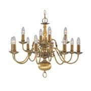 Flemish 12 Light Fitting in Antique Brass - SEARCHLIGHT 1019-12AB