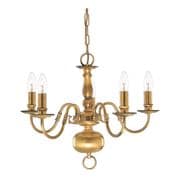Flemish 5 Light Fitting in Antique Brass - SEARCHLIGHT 1019-5AB