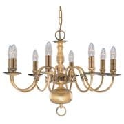 Flemish 8 Light Fitting in Antique Brass - SEARCHLIGHT 1019-8AB
