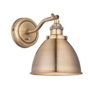 Franklin Wall Light in an Antique Brass Finish, Switched - ENDON 98746