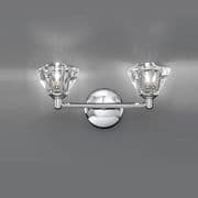 Franklite Twista Wall Light in a Polished Chrome Finish with Clear Crystal Glass (SHOP EX-DISPLAY)