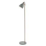 Frederick Floor Lamp in a Gloss Grey and Copper Finish - där FRE4939