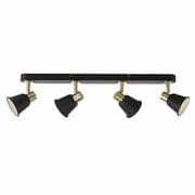 Fry 4 Light Spot Light Bar finished in Black with Rose Detail - där FRY8454