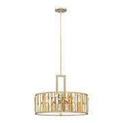 Gemma 3 Light Pendant in a Silver Leaf with Amber Pearl and Clear Crystal Prisms - HINKLEY HK/GEMMA/P/C SL