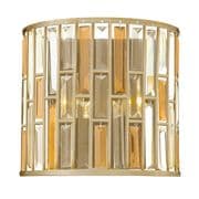 Gemma Wall Light in a Silver Leaf Finish with Amber Pearl and Clear Crystal Prisms - HINKLEY HK/GEMMA2/A SL