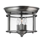Gentry Flush Fitting in a Pewter Finish and Co-ordinating Candle Sleeves - HINKLEY HK/GENTRY/F PW