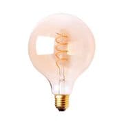 Globe 95mm 4W ES (E27) LED 1800k Vintage Spiral Filament Bulb Amber Glass