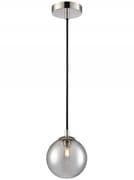 Glossop Bathroom Pendant in Polished Chrome with a Smoked Glass Shade, IP44 Rated