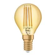 Golf Ball 4W SES E14 LED 2400k Vintage Filament Bulb Amber Glass