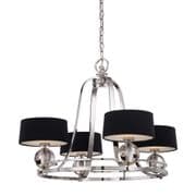 Gotham 4 Light Fitting in Imperial Silver complete with Black Fabric Shades - QUOIZEL QZ/GOTHAM4