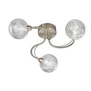 Grays 3 Light Fitting in a Bronze Finish with Glass Spheres