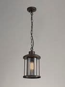 Gritstone Outdoor Hanging Porch Lantern in an Antique Bronze Finish, IP54 Rated