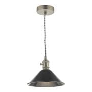 Hadano Antique Chrome Pendant with an Antique Pewter Shade - där HAD0161-02